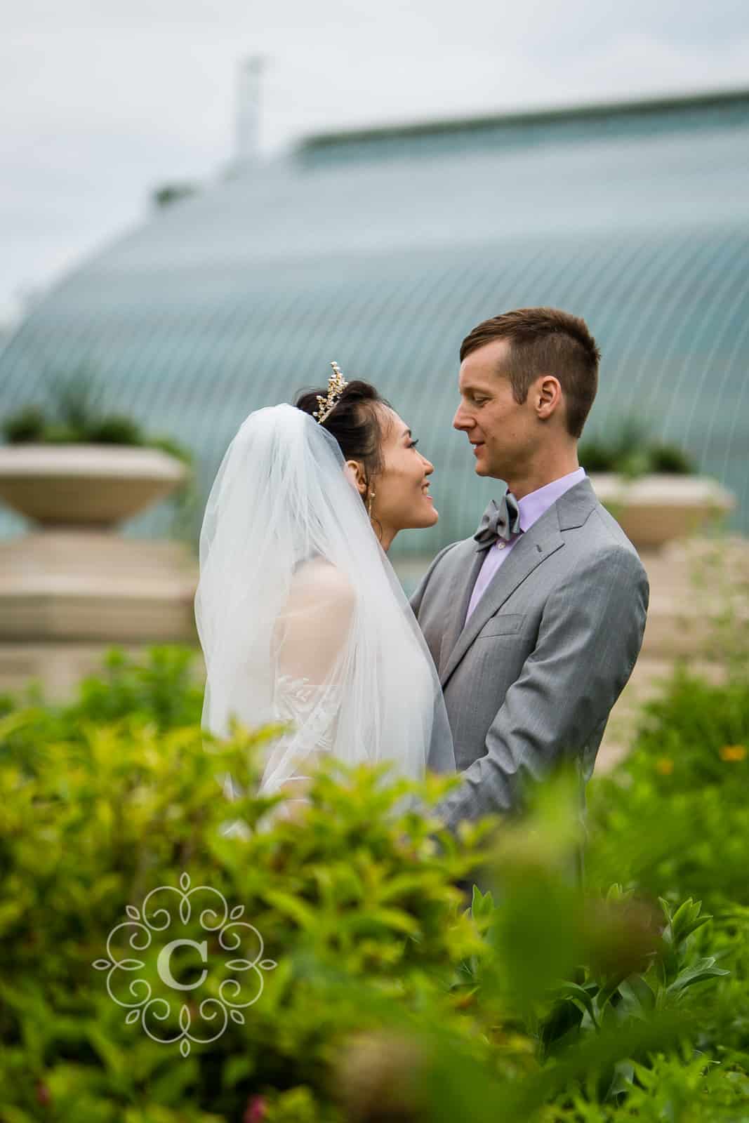 Marjorie McNeely Conservatory St Paul MN Wedding Photo