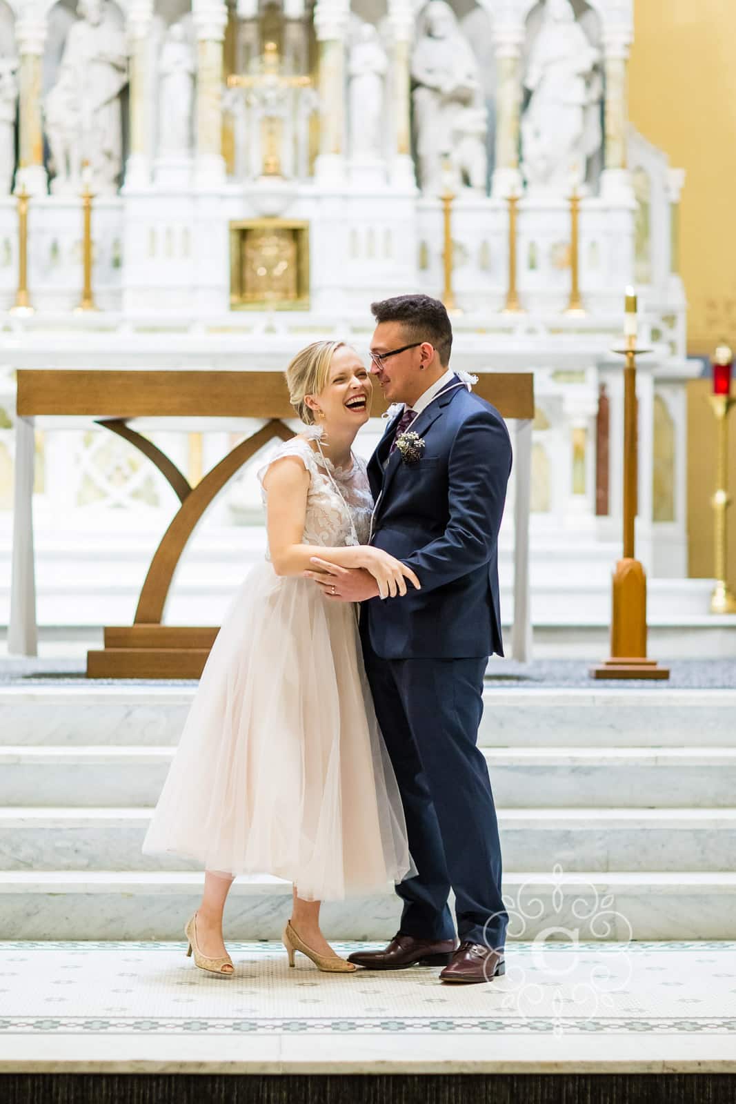 Ascension Catholic Church Minneapolis Wedding Photo