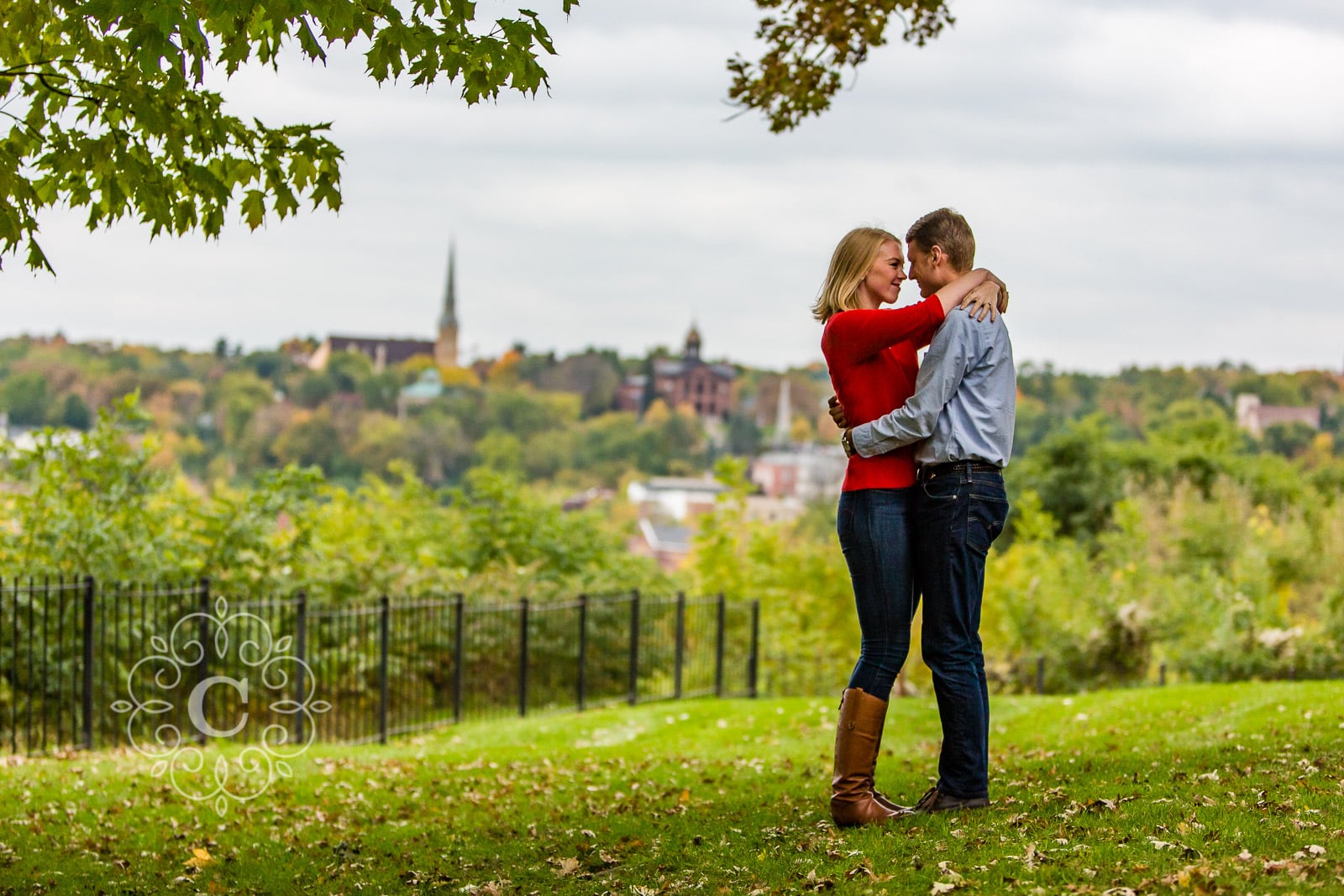 Pioneer Park Stillwater MN Engagement Photo