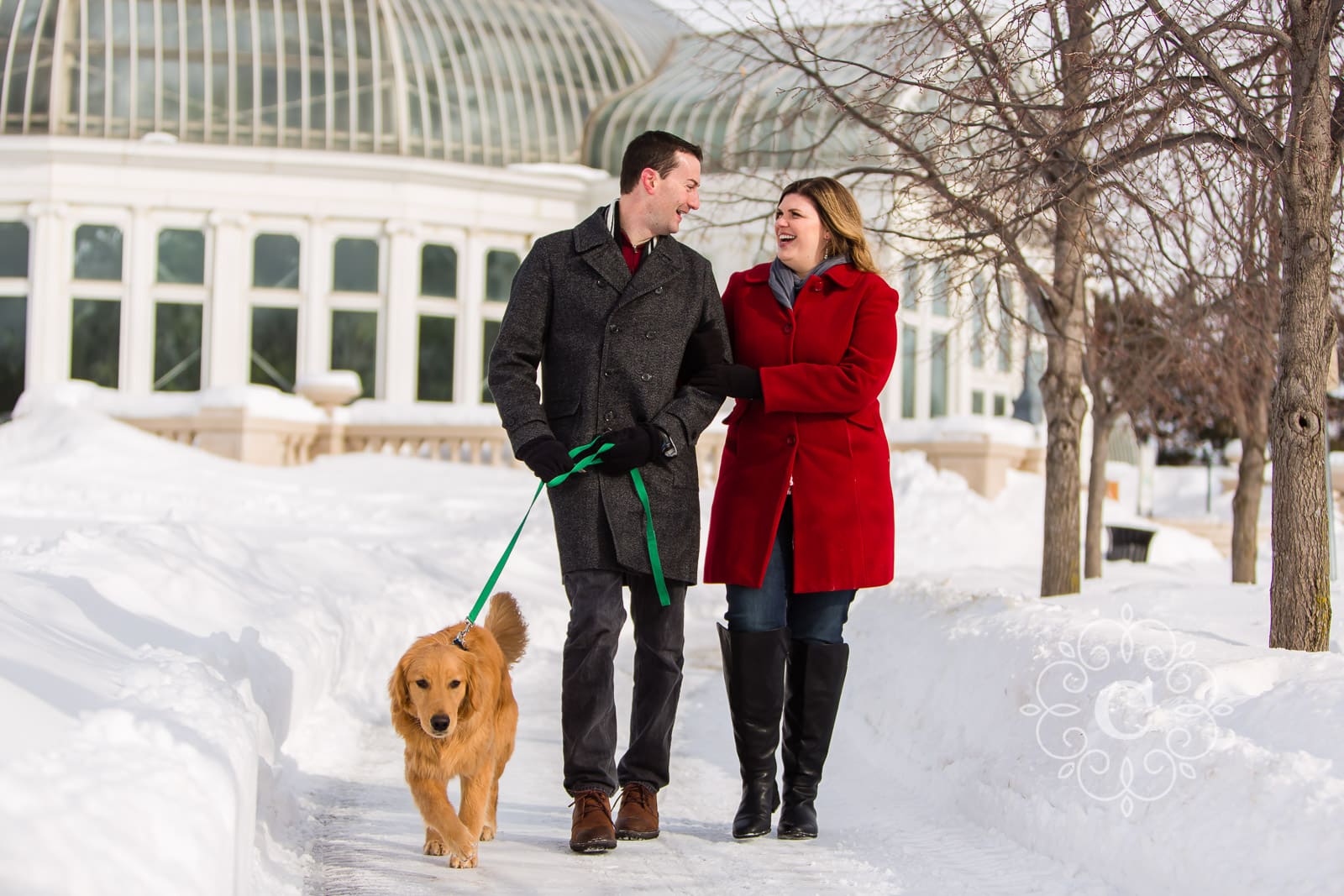 Como Park Winter Dog Engagement Photos