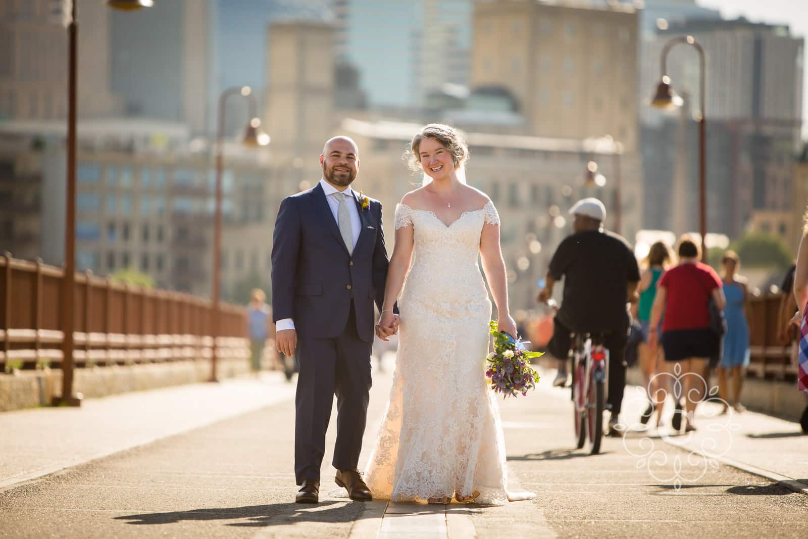 Stone Arch Bridge Minneapolis Wedding Photo