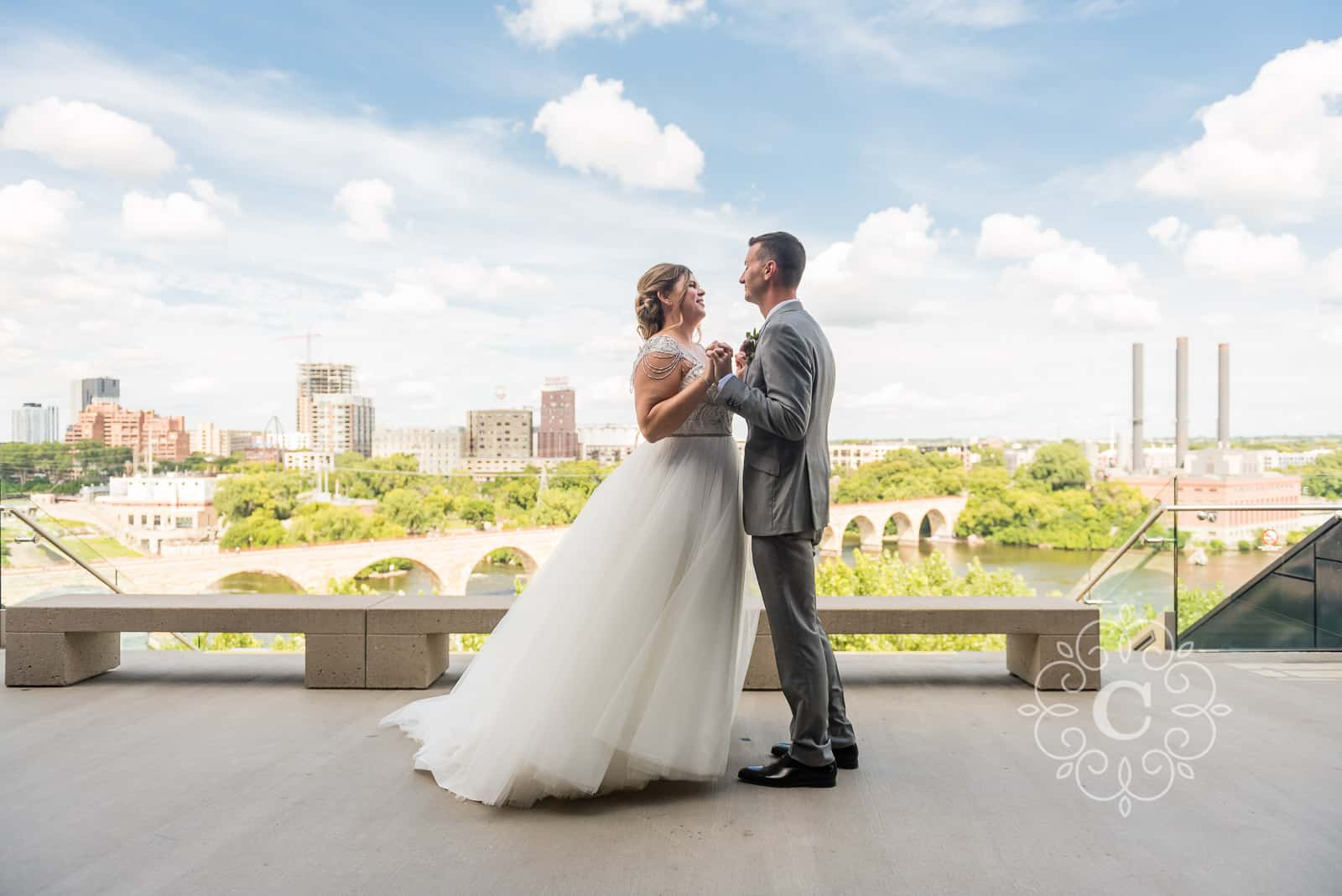 Guthrie Theater Endless Bridge Wedding Photo