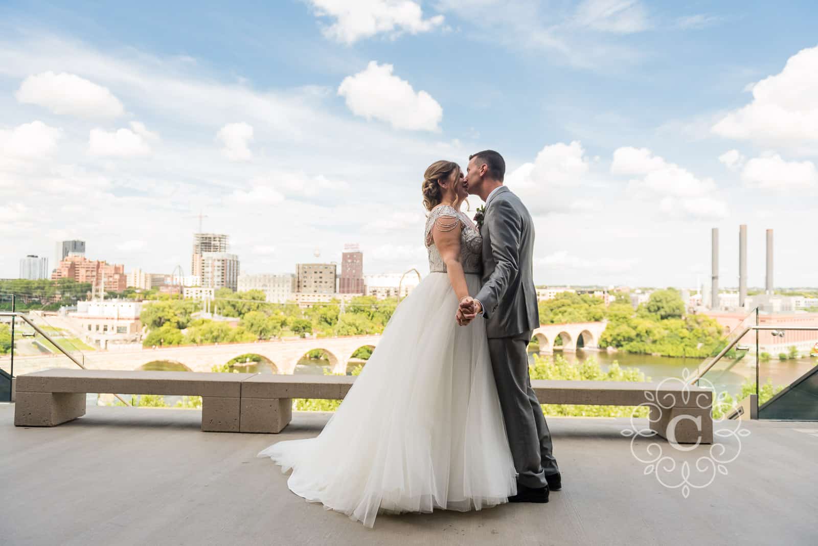 Guthrie Theater Endless Bridge Wedding Photo