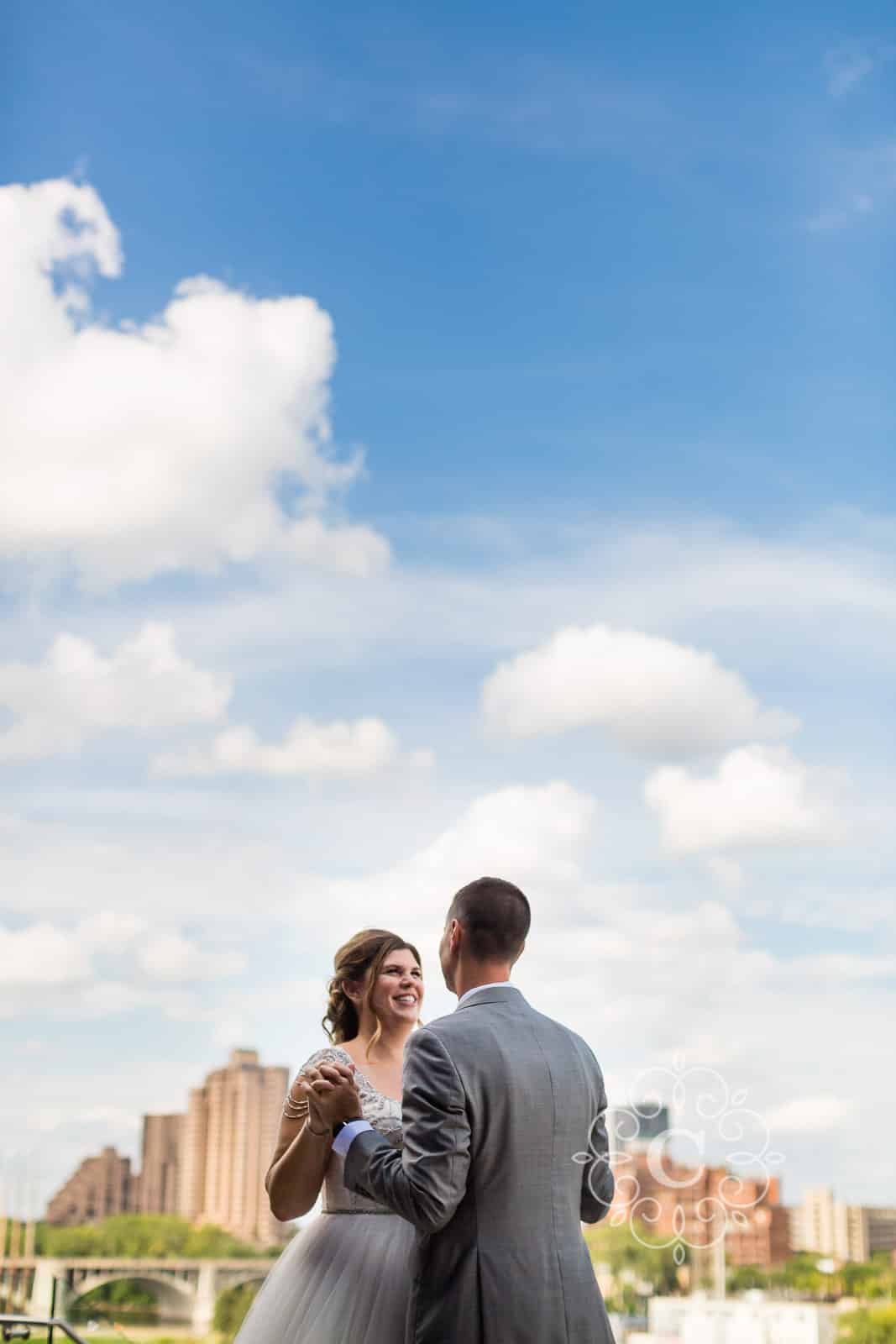 Guthrie Theater Endless Bridge Wedding Photo