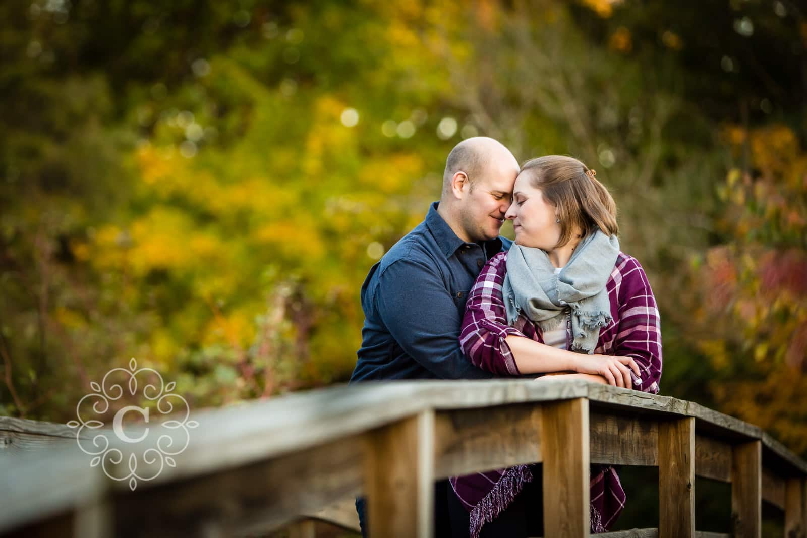 MN Landscape Arboretum Fall Engagement Photo