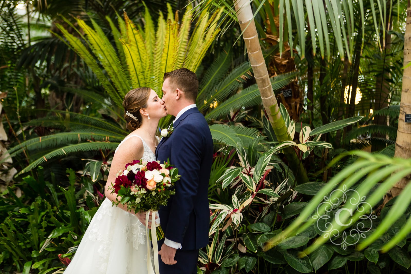 Marjorie McNeely Como Park Conservatory Wedding Photo