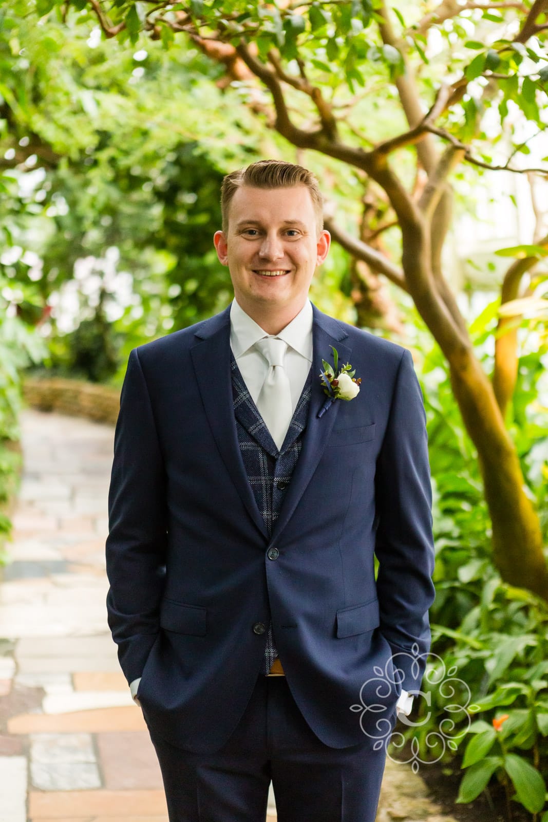 Marjorie McNeely Como Park Conservatory Wedding Photo