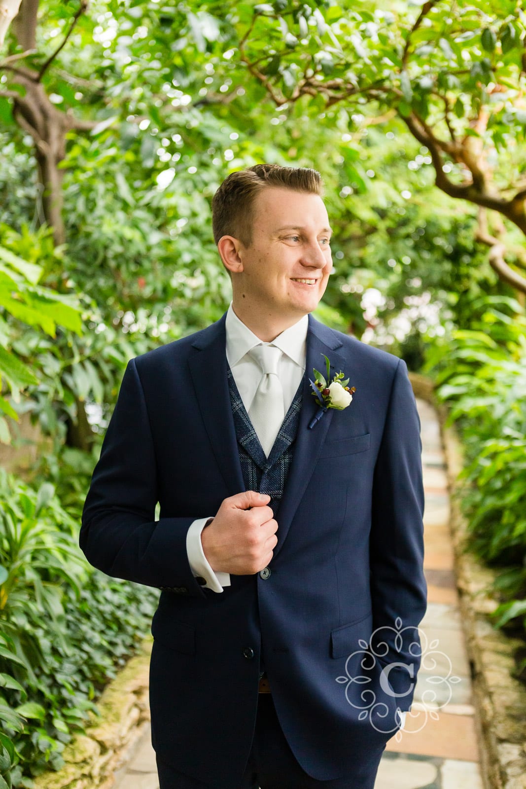 Marjorie McNeely Como Park Conservatory Wedding Photo