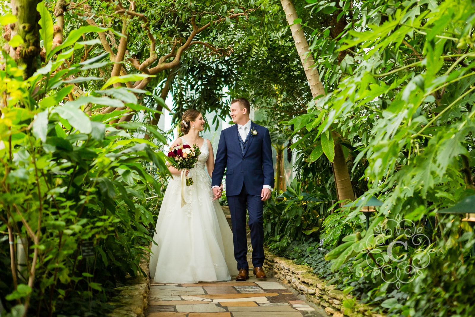 Marjorie McNeely Como Park Conservatory Wedding Photo