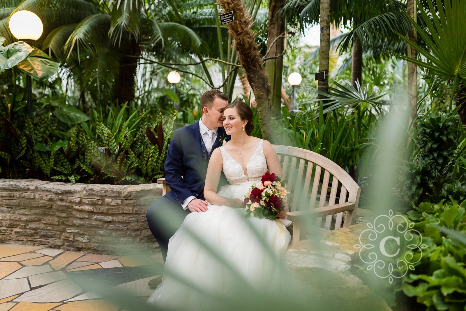 Marjorie McNeely Como Park Conservatory Wedding Photo