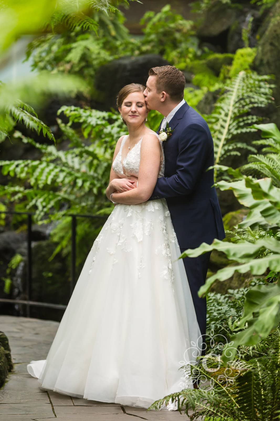 Marjorie McNeely Como Park Conservatory Wedding Photo