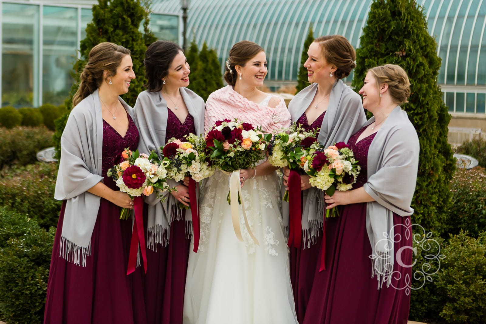 Marjorie McNeely Como Park Conservatory Wedding Photo