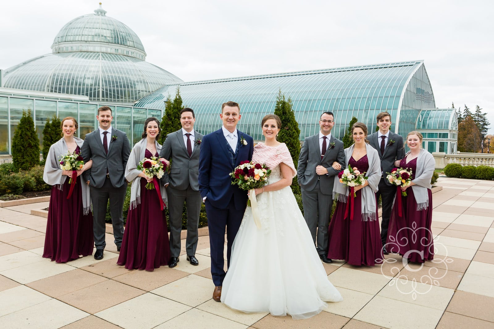 Marjorie McNeely Como Park Conservatory Wedding Photo