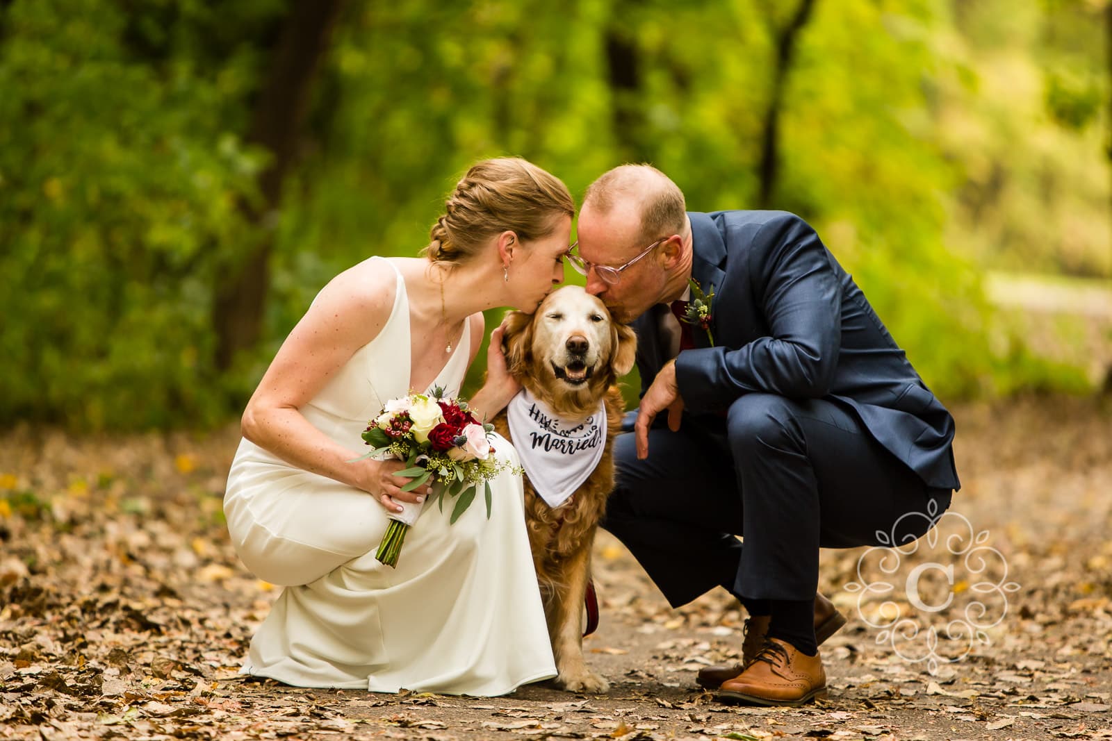 Minnesota Lakeside Back Yard Wedding Photo