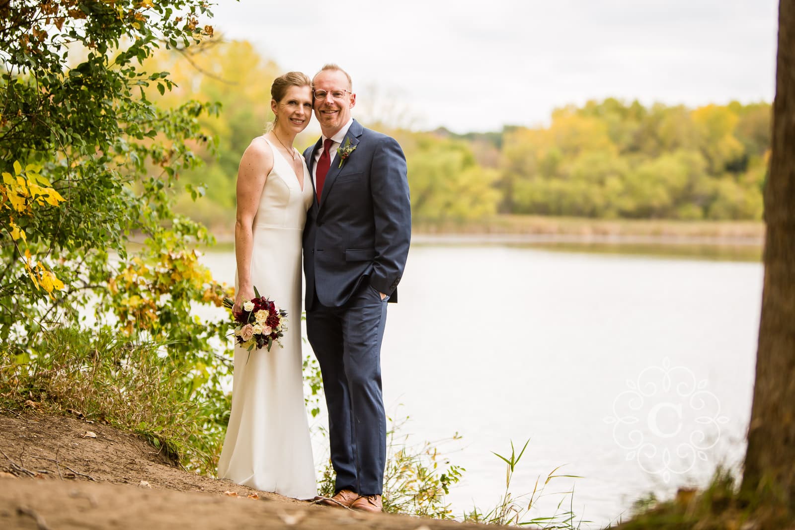 Minnesota Lakeside Back Yard Wedding Photo