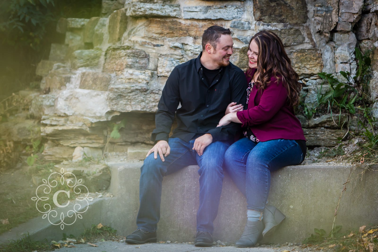 Mill Ruins Park Minneapolis Engagement Photo