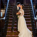 Stemple Mansion Stairway Wedding Couple Photo