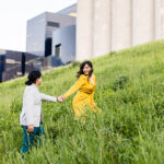 Mill Ruins Park Minneapolis Engagement Couple Photo