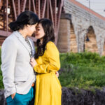 Stone Arch Bridge Mill Ruins Park Engagement Photo