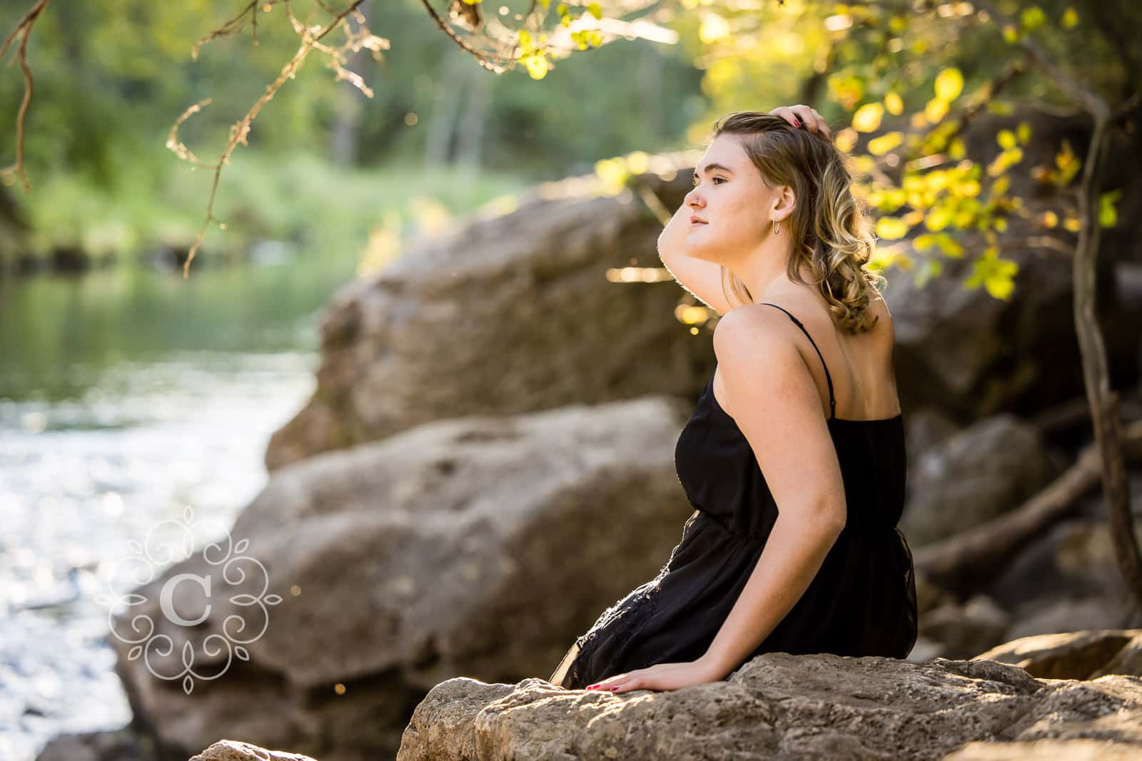 Waterfall Senior Portrait Photography