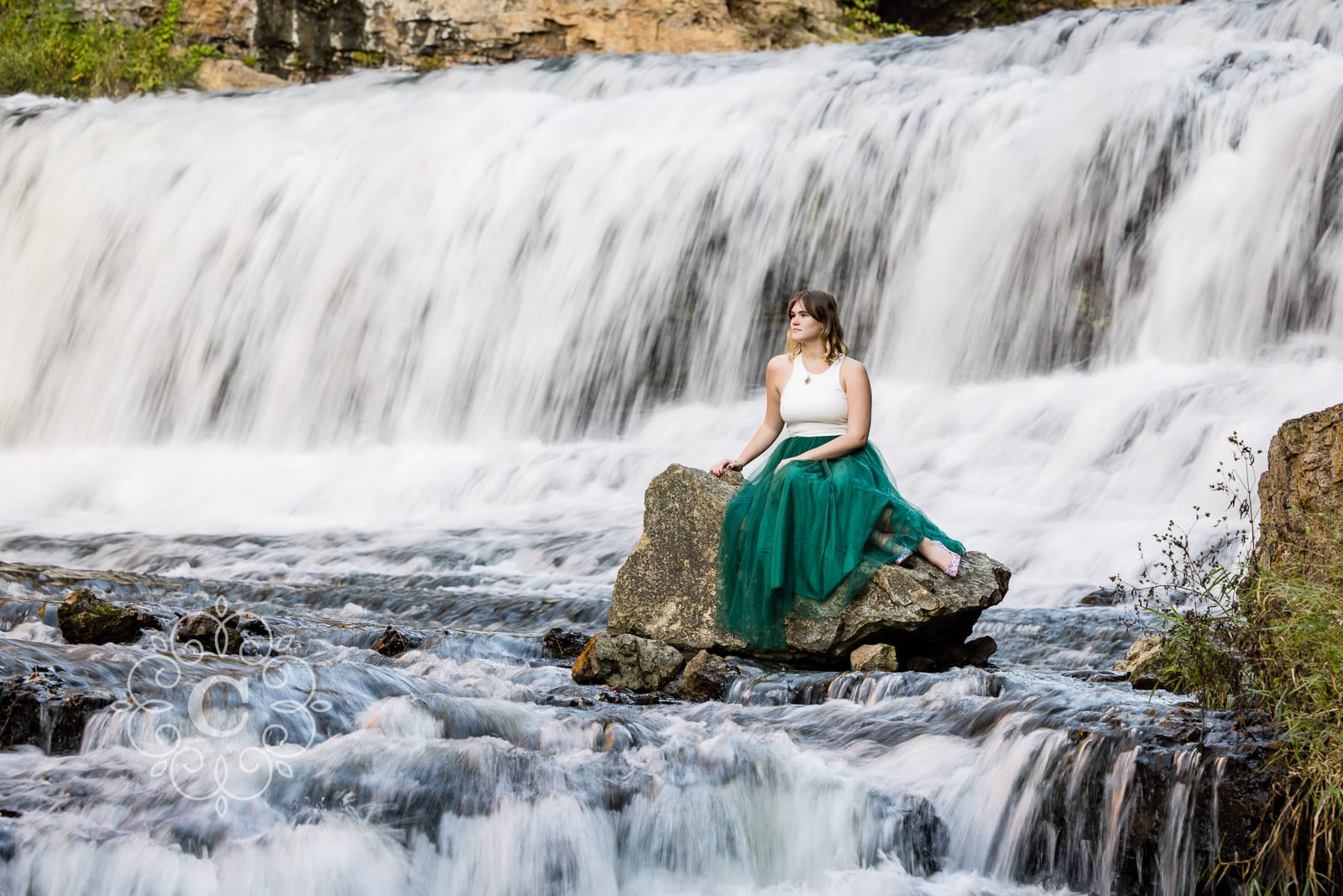 Waterfall Senior Portrait Photography