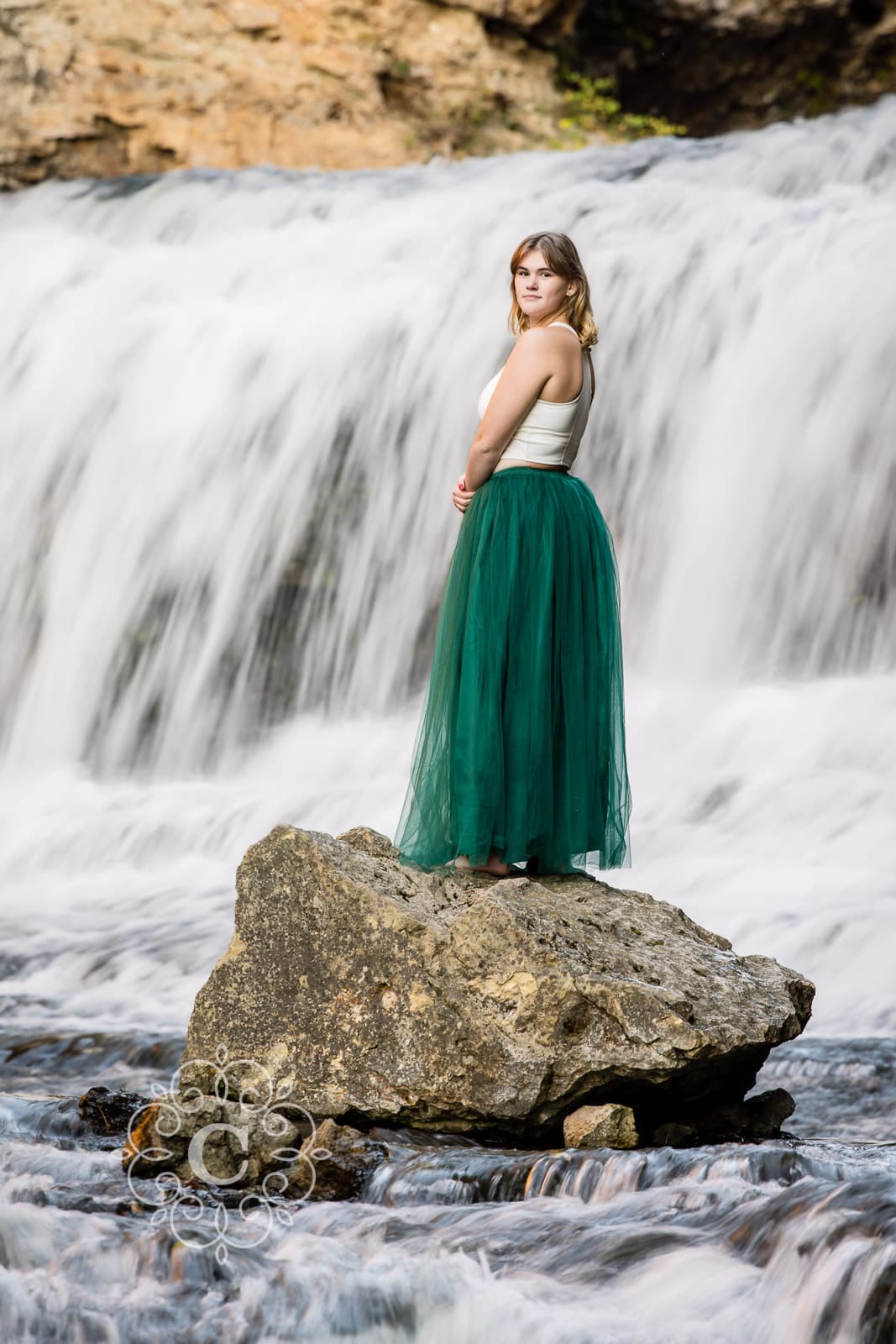 Waterfall Senior Portrait Photography