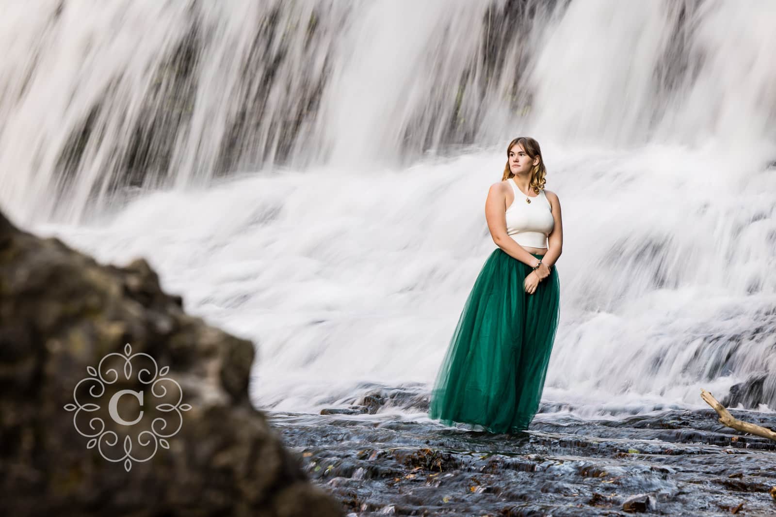 Waterfall Senior Portrait Photography