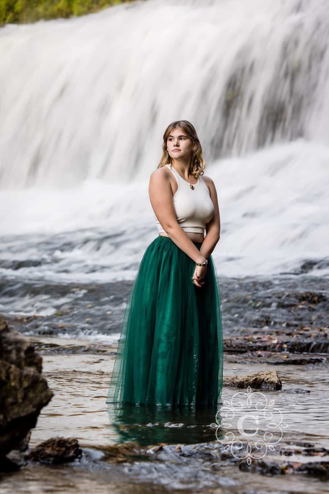 Waterfall Senior Portrait Photography