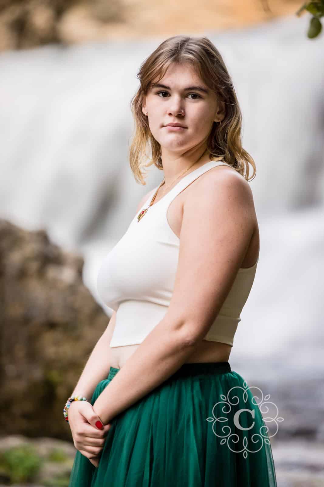 Waterfall Senior Portrait Photography