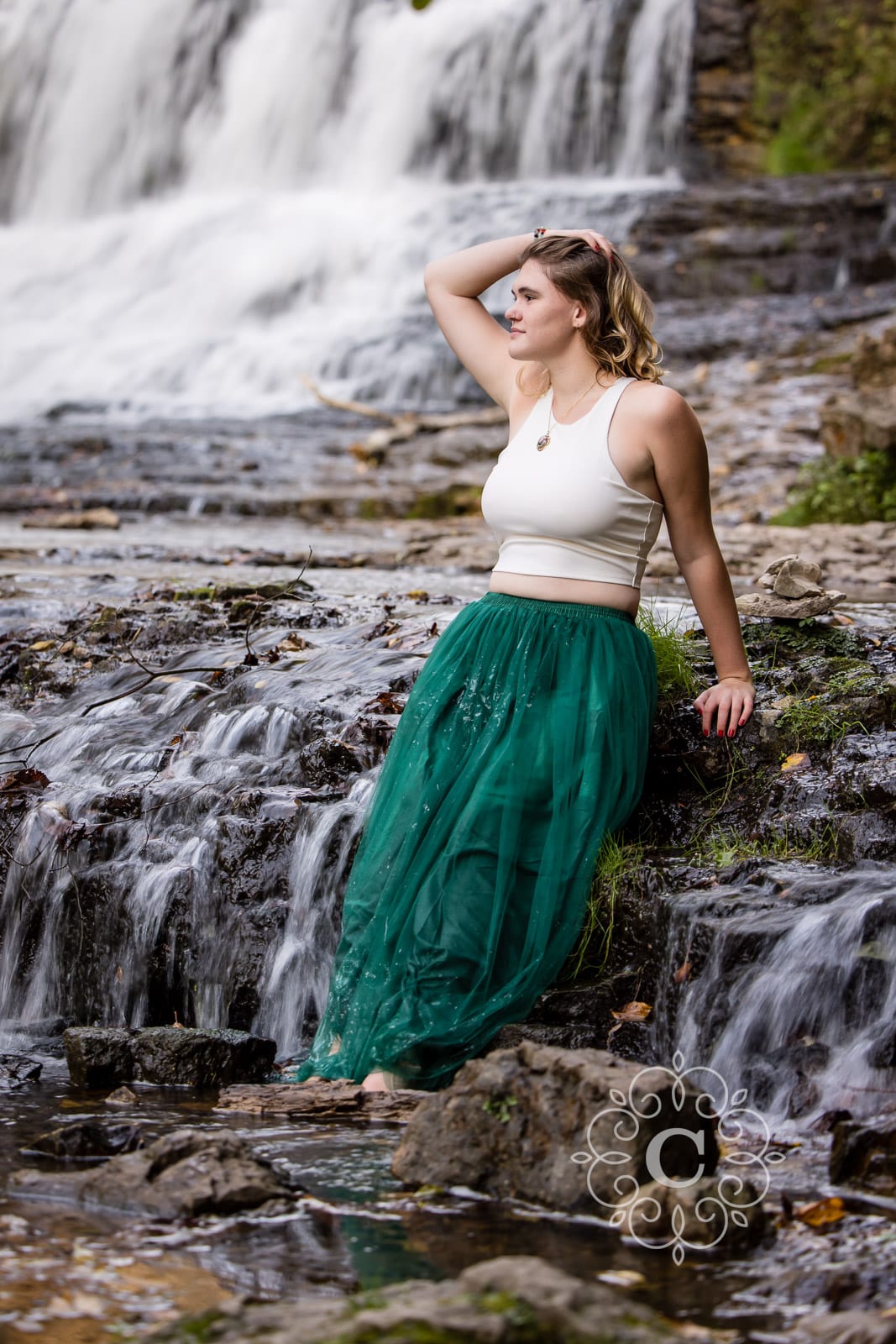 Waterfall Senior Portrait Photography