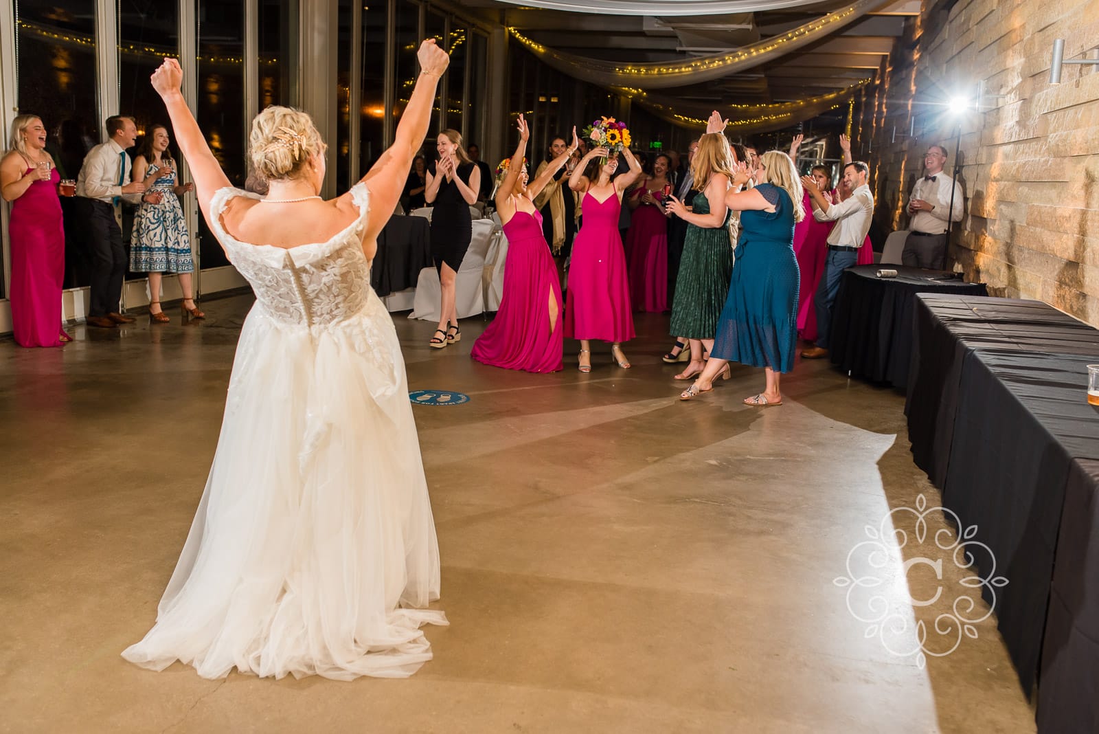 Como Park Covered Porch Wedding Reception Photo