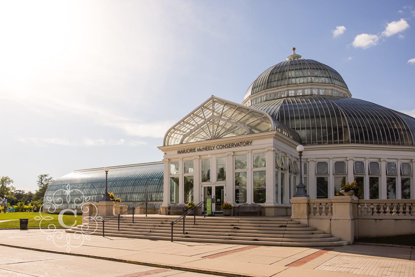 Sunken Garden Como Park Conservatory Wedding Photo