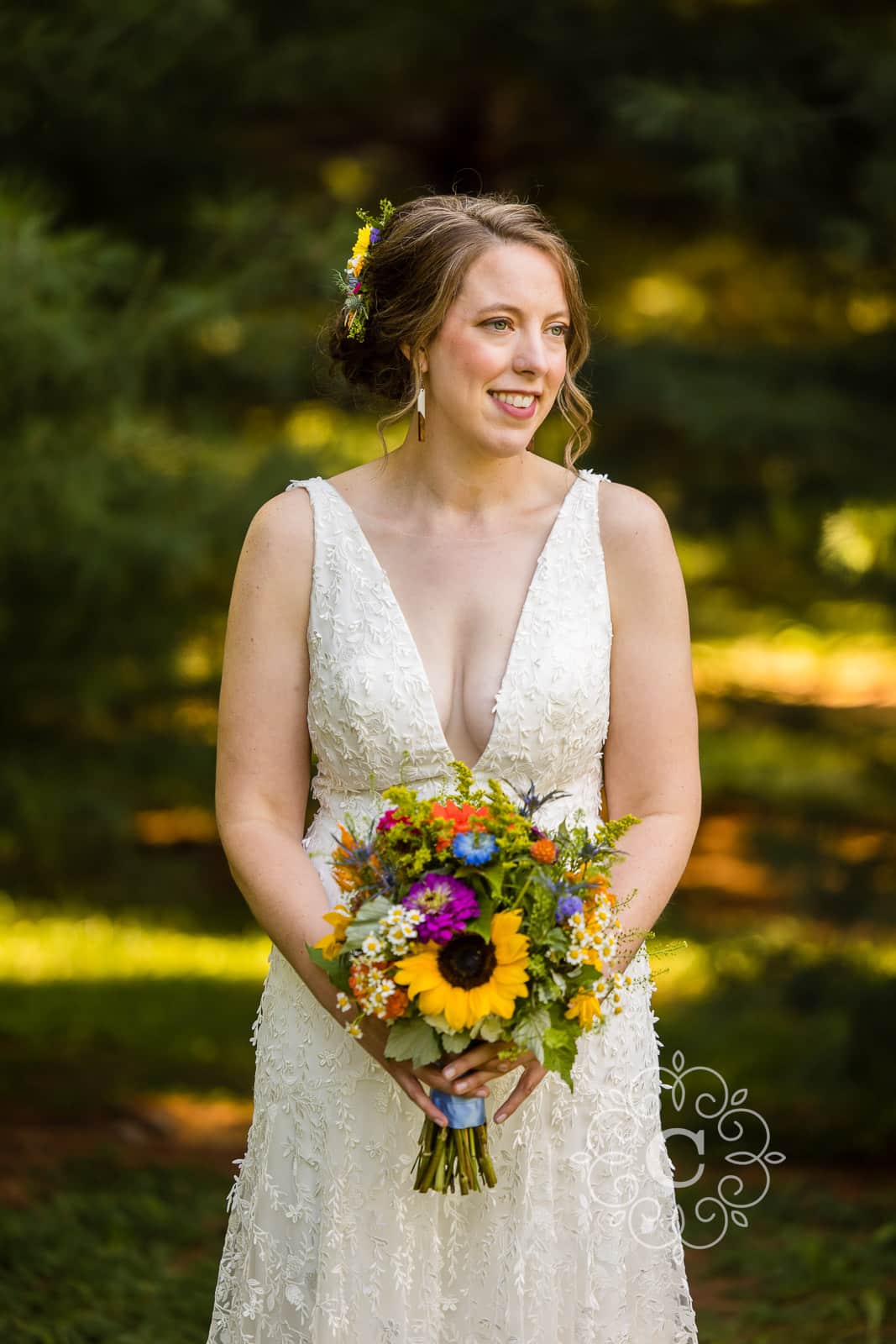 Sunken Garden Como Park Conservatory Wedding Photo