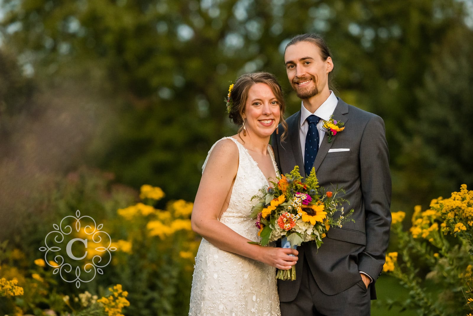 Sunken Garden Como Park Conservatory Wedding Photo