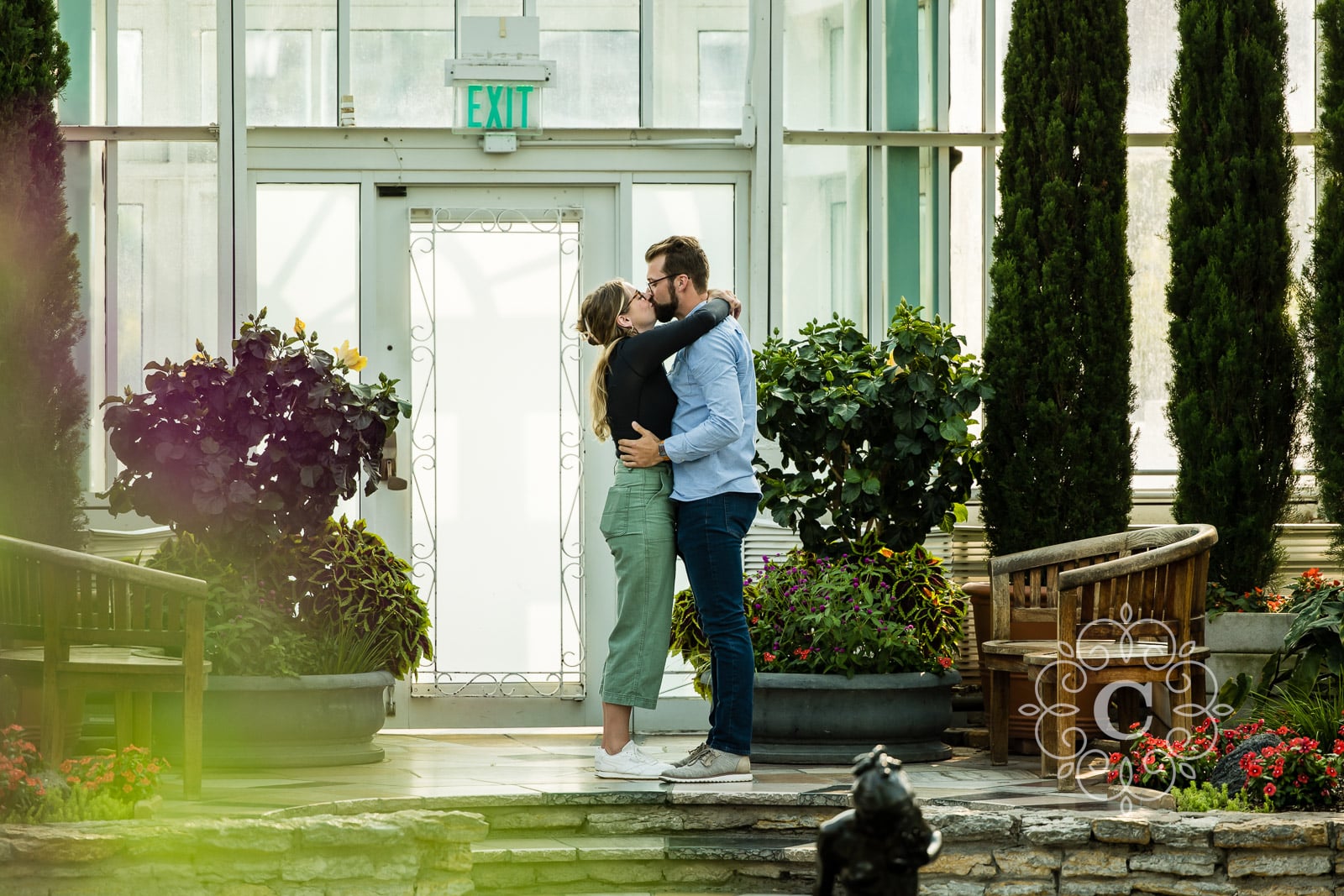 Sunken Garden Como Park Engagement Proposal Photo