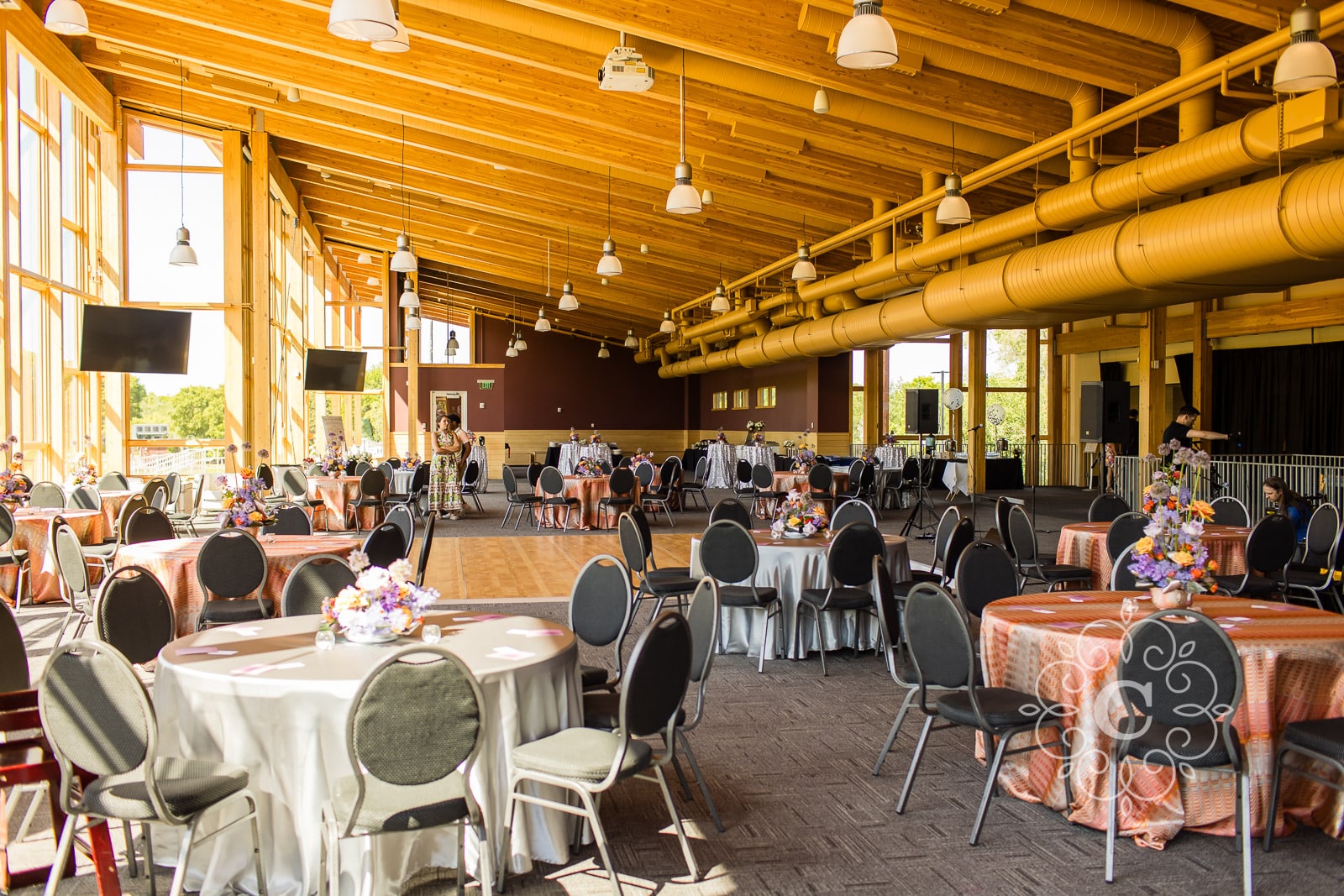 Hyland Hills Chalet Three Rivers Parks Wedding Reception Photography