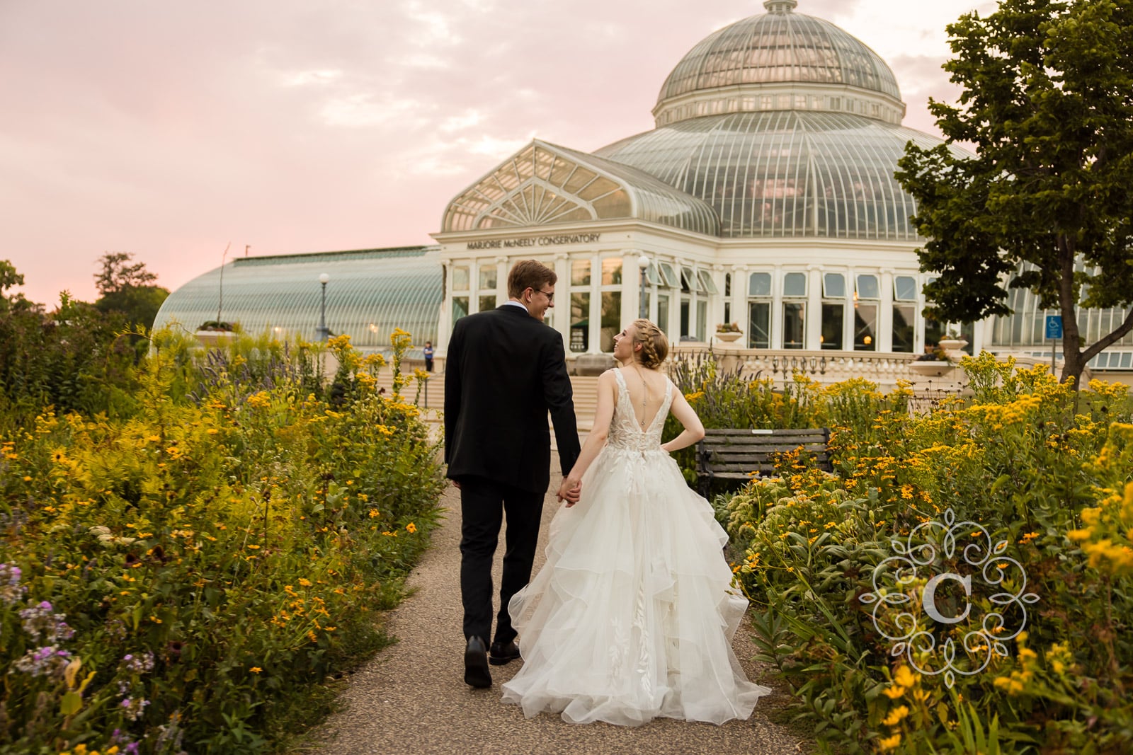 Covered Porch Como Park Wedding Reception Photo