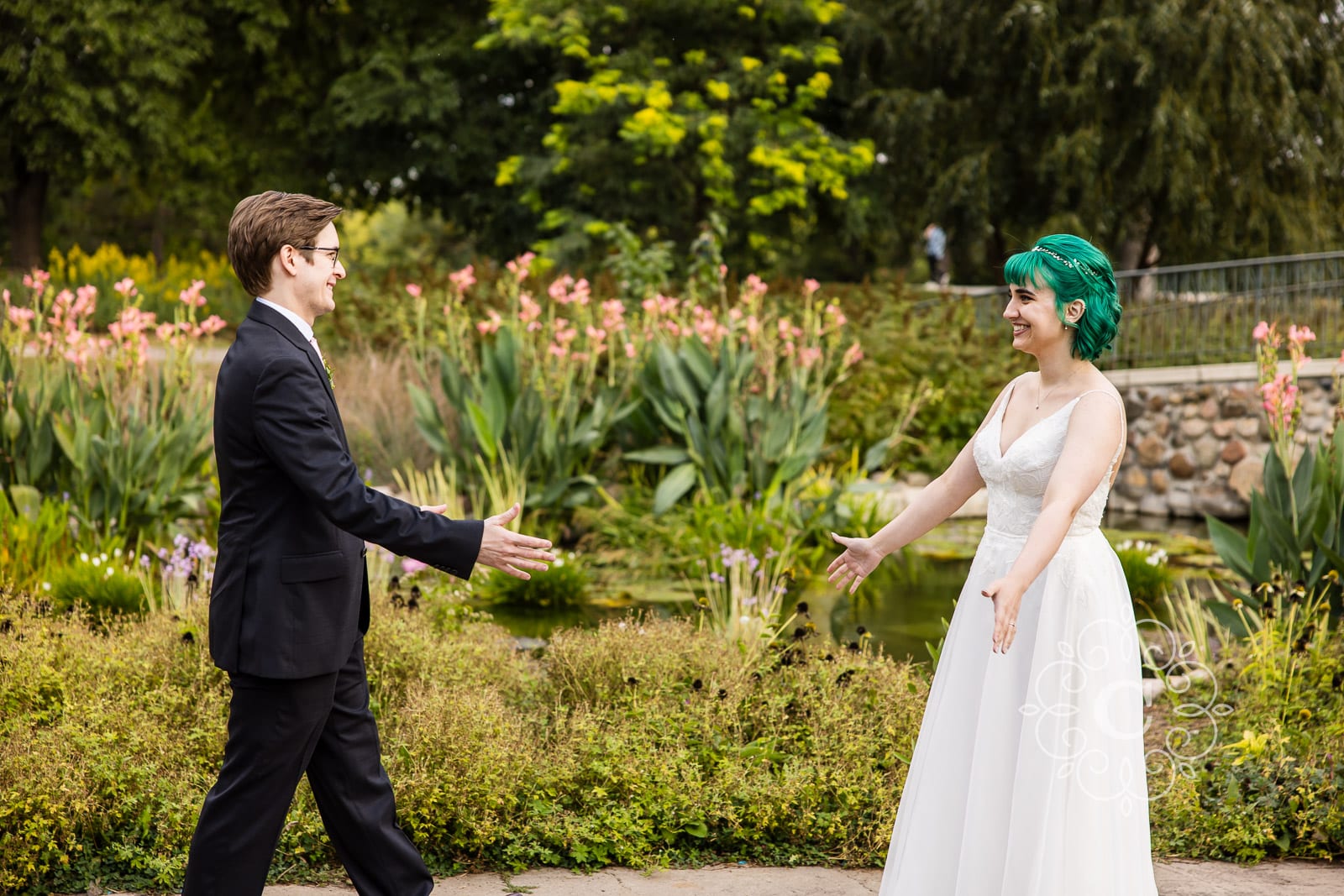 Lily Pond Garden Como Park Wedding Photos