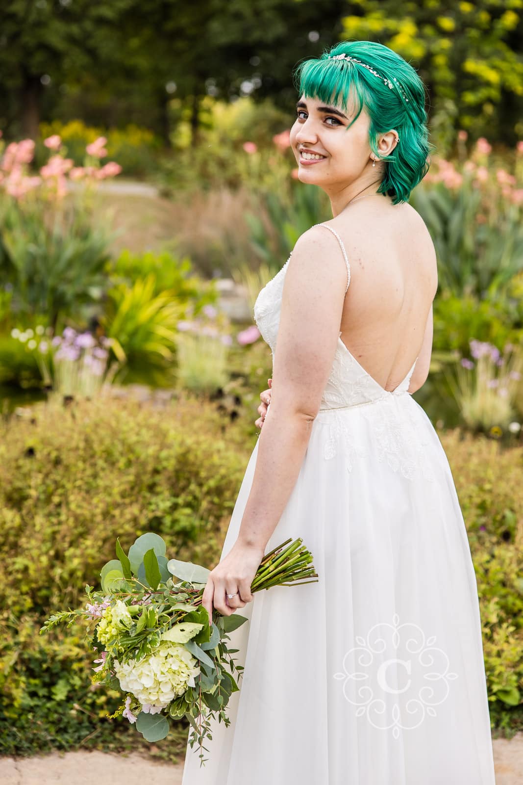 Lily Pond Garden Como Park Wedding Photos