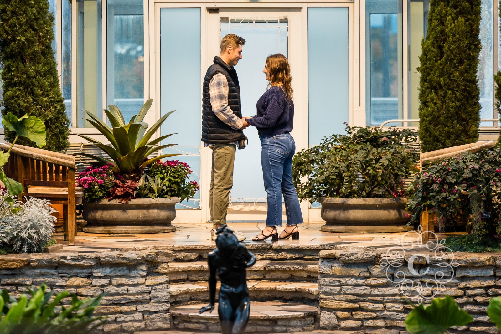 Sunken Garden Como Park Engagement Proposal Photo