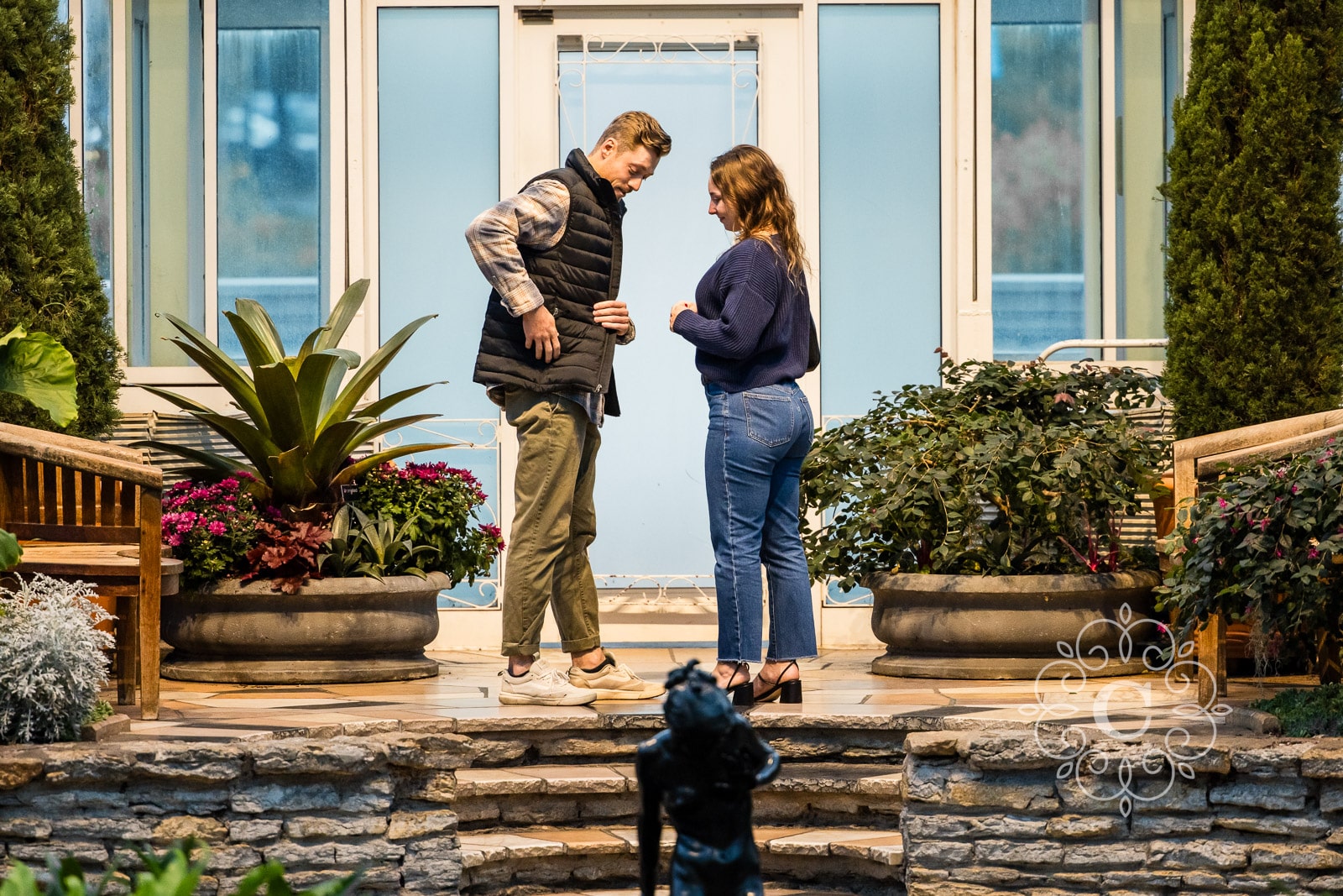 Sunken Garden Como Park Engagement Proposal Photo