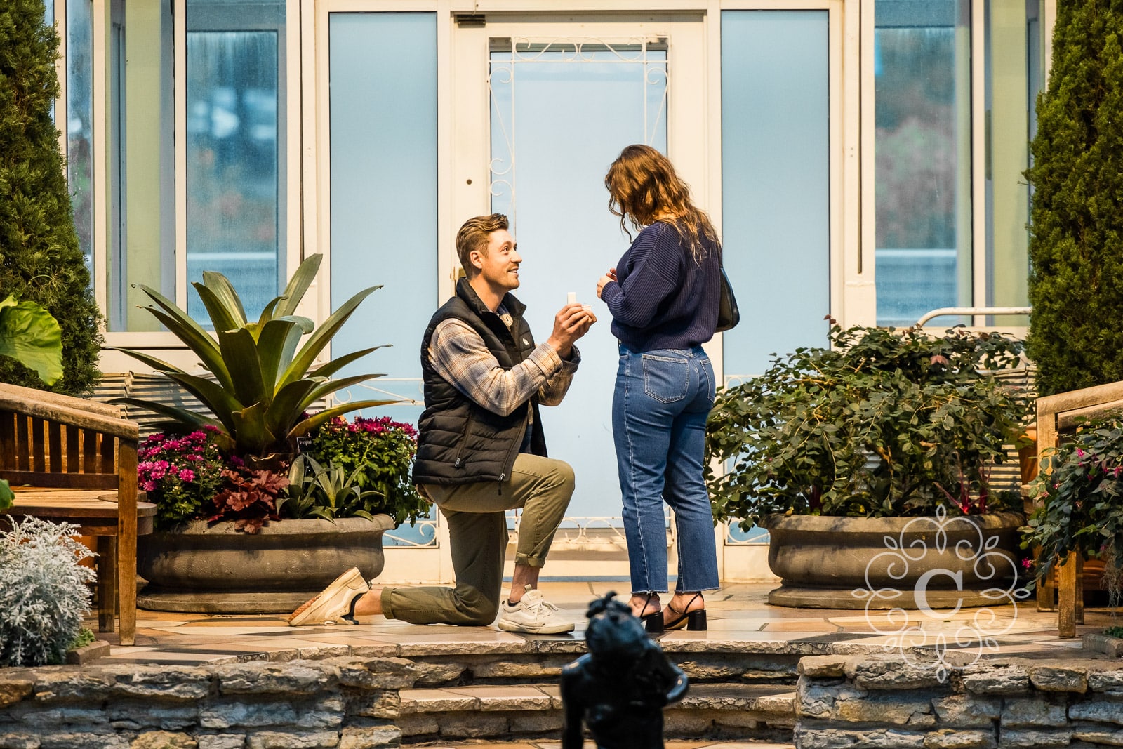 Sunken Garden Como Park Engagement Proposal Photo