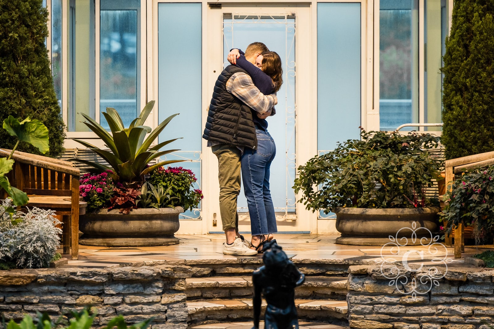 Sunken Garden Como Park Engagement Proposal Photo