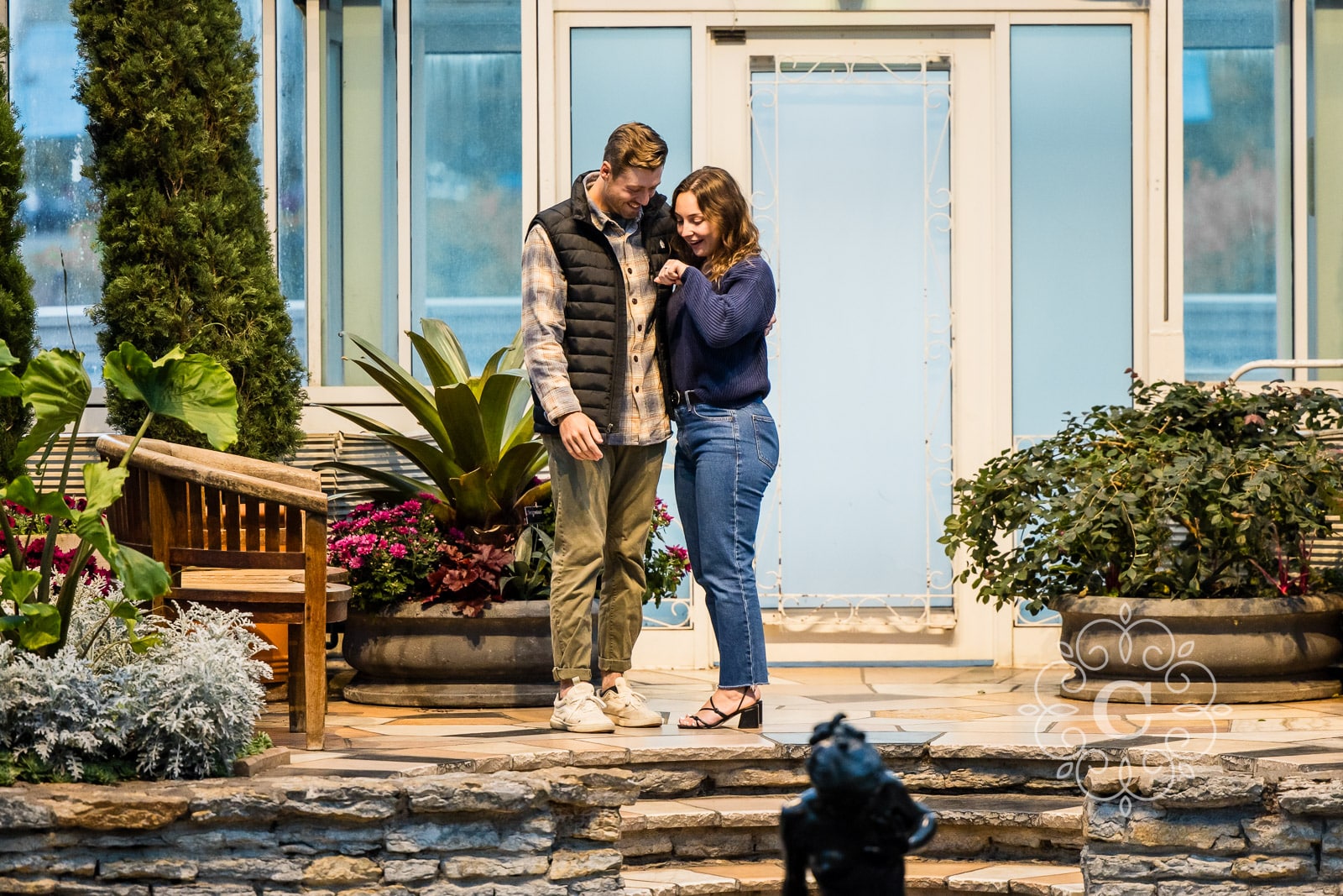 Sunken Garden Como Park Engagement Proposal Photo