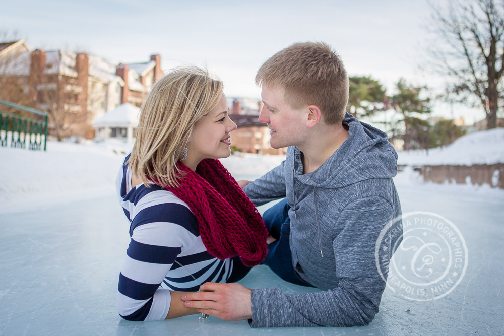 Centennial Lakes Park Edina MN engagement photo