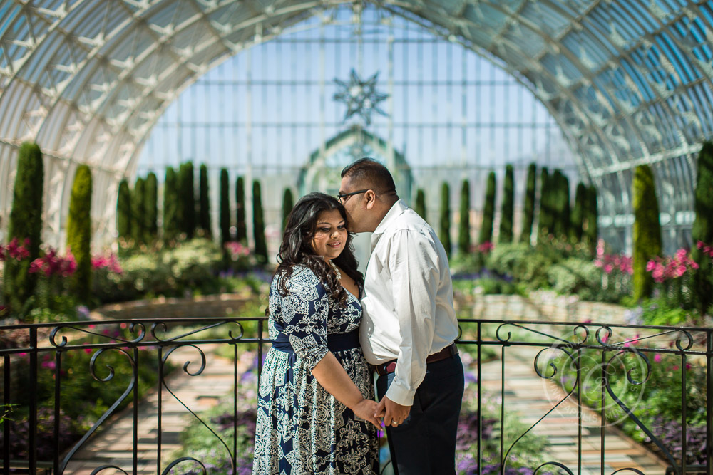 Como Park Conservatory St Paul MN Engagement Photo