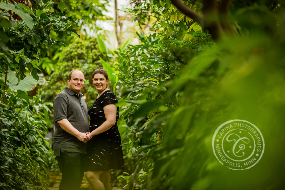 Minneapolis Engagement Photographer Como Park Conservatory MN Engagement Photo