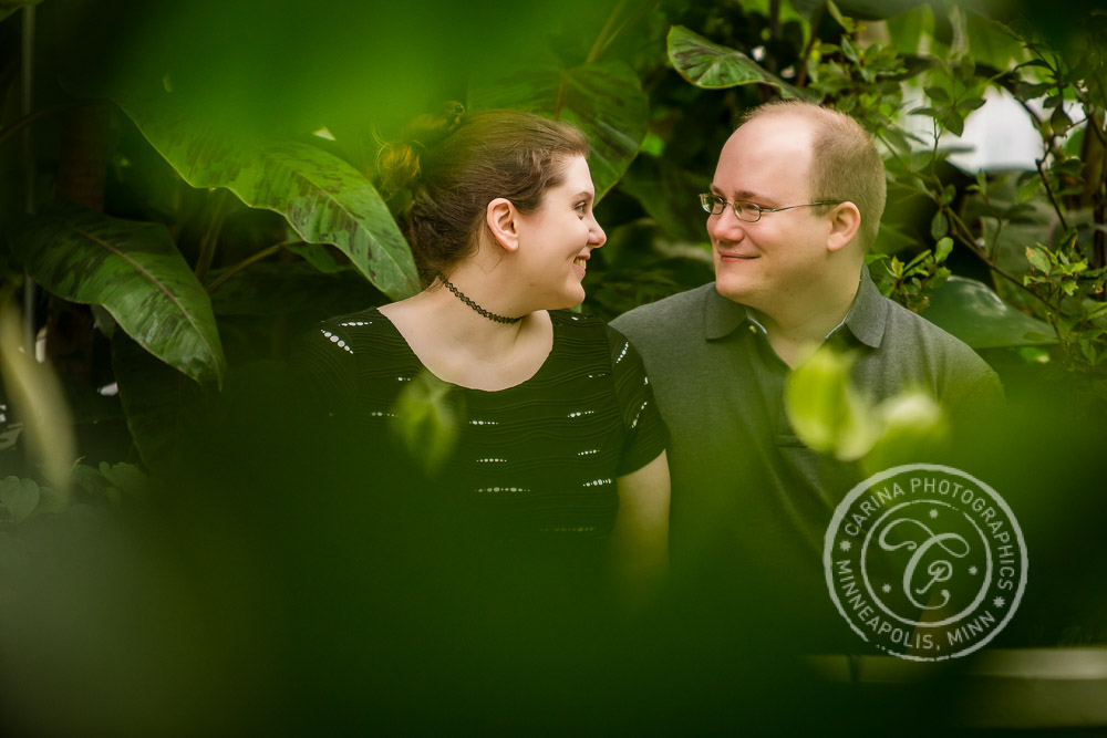 Minneapolis Engagement Photographer Como Park Conservatory MN Engagement Photo