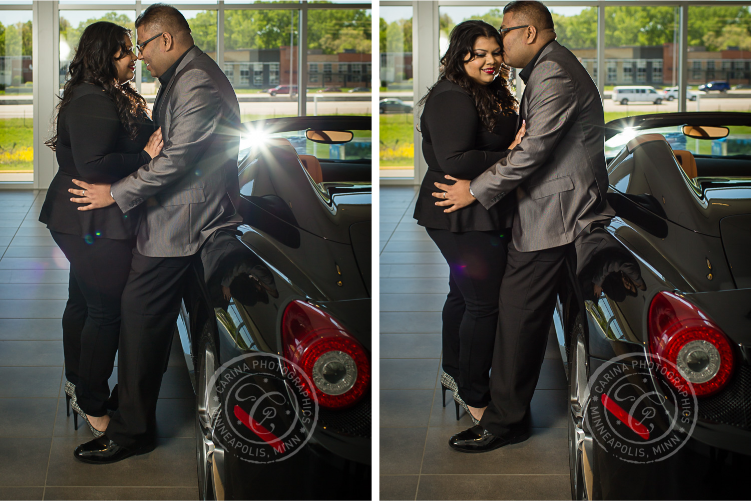 Minneapolis Ferrari Engagement Photo