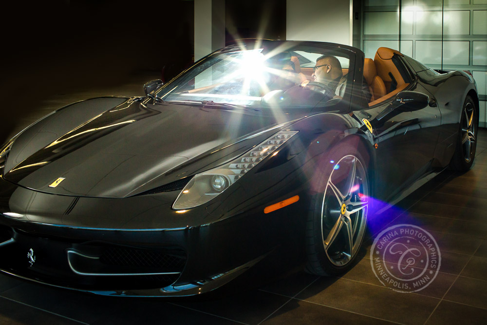 Minneapolis Ferrari Engagement Photo